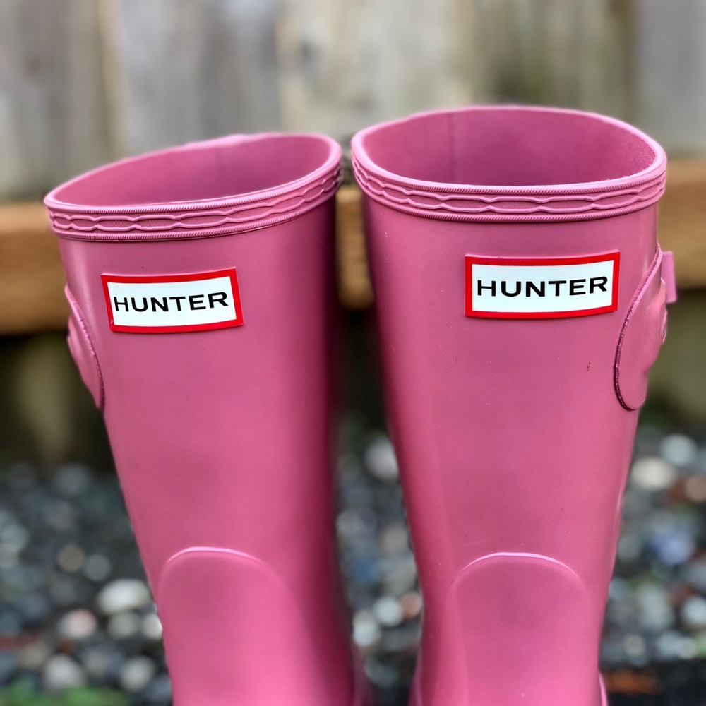 PINK SHORT HUNTER RAIN BOOTS